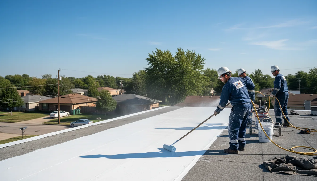 Commercial roof coating in Happy, TX near me